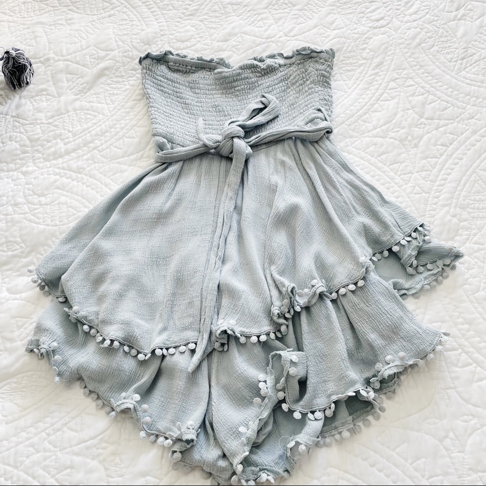 Light Blue Mura Boutique Romper